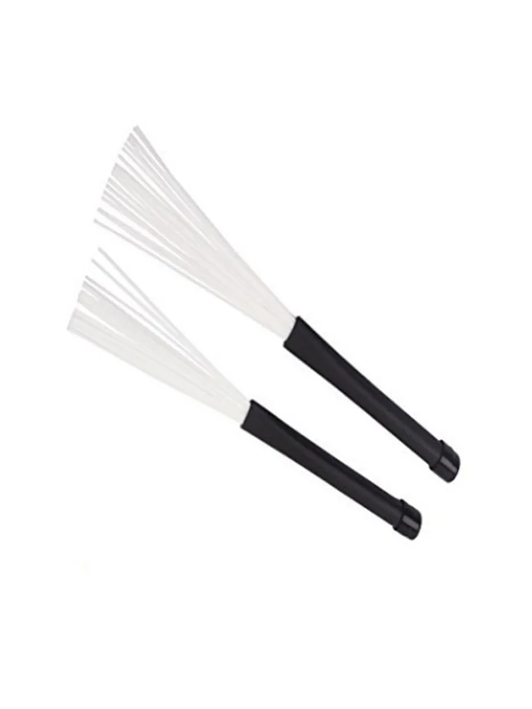 Белый 2Pcs/set Nylon Jazz Drum Brushes Retractable Drum Set Brush Sticks Drum Brushes new style - Цвет: Белый