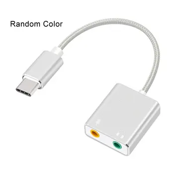 

USB3.1 Type-C Audio Cable Adapter Type C to 3.5mm Jack Earphone & Microphone USB C Splitter For HUAWEI Matebook Android