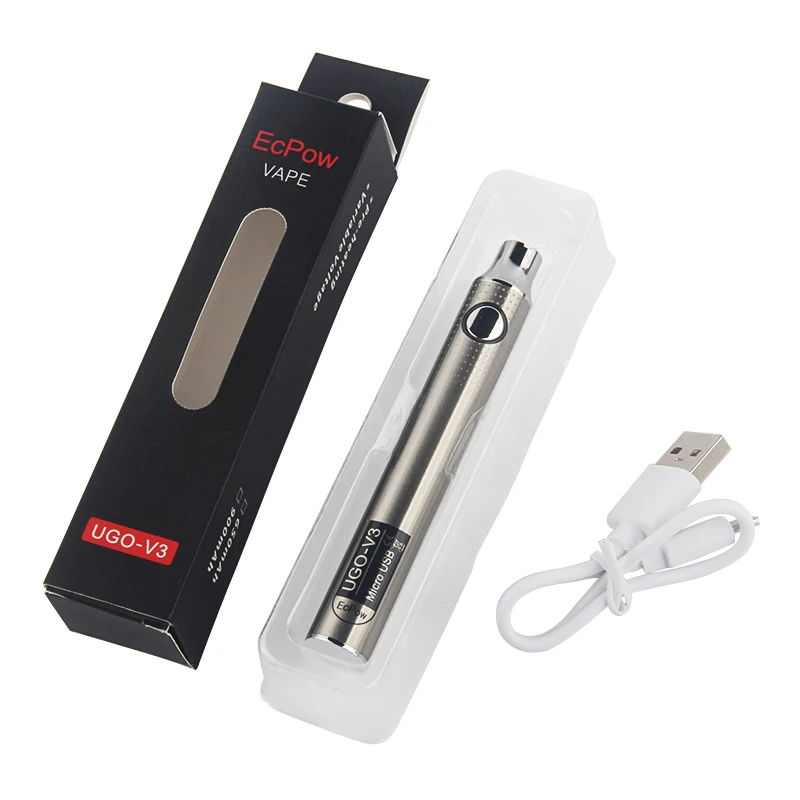 2 шт. EVOD Preheat VV переменное напряжение микро USB Электронная сигарета вейпер ручка батарея с eGo зарядное устройство 510 нить UGO V3 испаритель 650 900 мАч