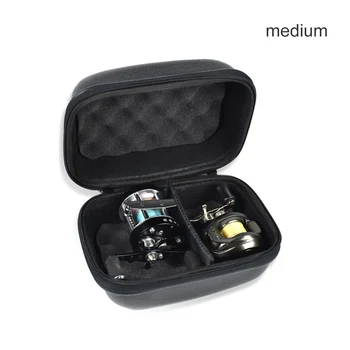 

Fish Reel Bag Spinning Reel Case Portable Leather Protective Hard Shell Shockproof Waterproof Cover Fishing Tackle Storage Case