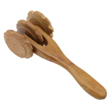 

1PC Facial Body Massager Wood Slimming Tool Thin Leg Waist Natural Material Wooden Massage Roller Hand Push Care