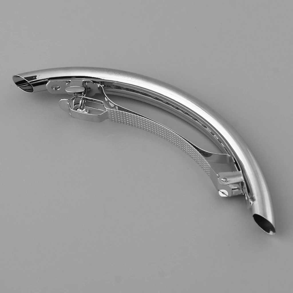 Elegant Leaf Automatic Spring Hair Barrette Metal Tube Automatic French Barrette Hair Clip Large Hairpin Ponytail Holder Jewelry