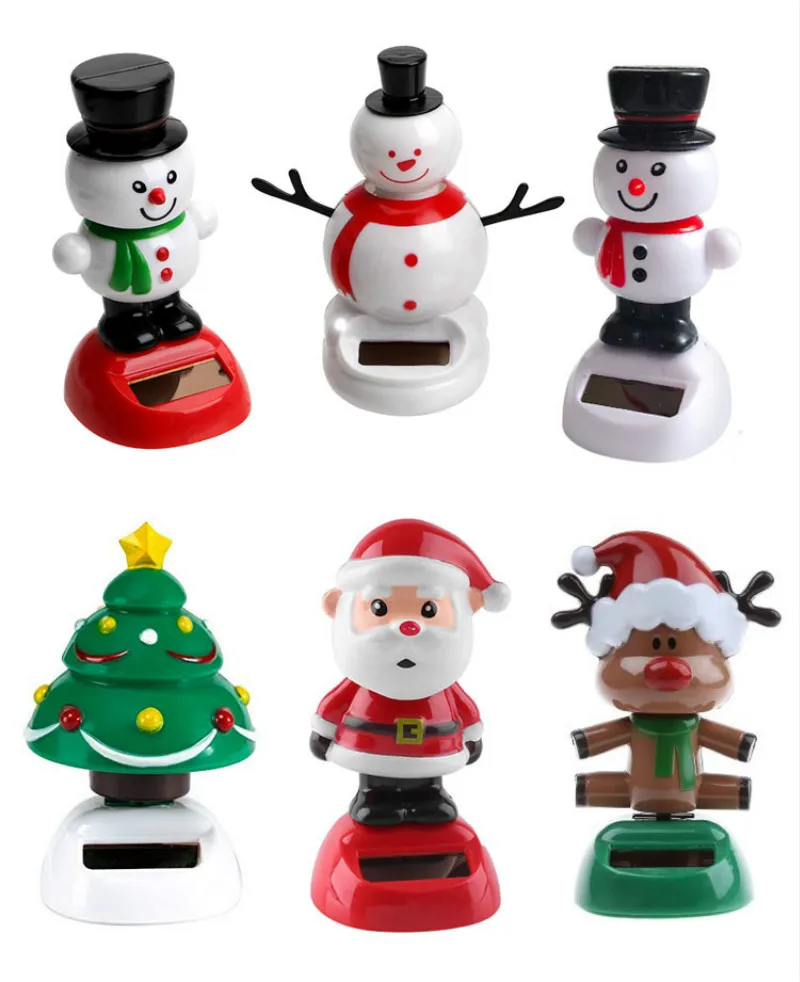 Estartek Солнечный Bobble Head Рождественский танец Санта Клаус Лось дерево снеговик для праздничного подарка