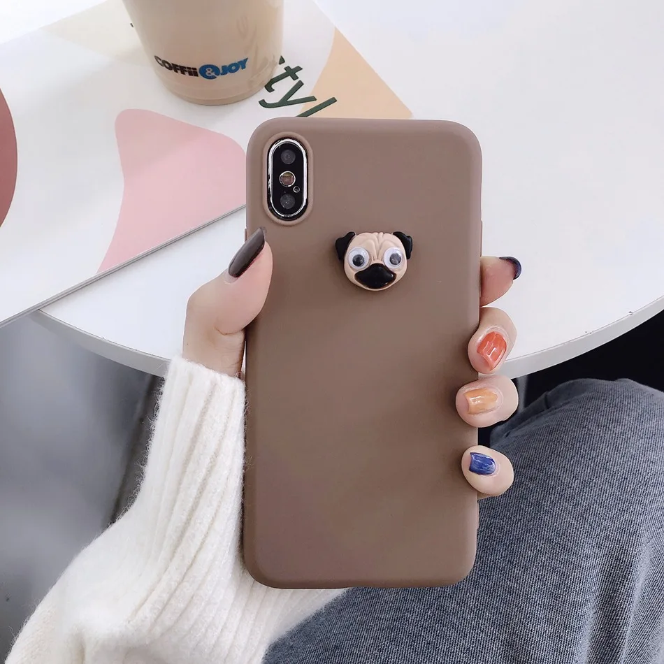 3D Cute Pig Dog Panda Bear DIY Case For Samsung A50 A70 A40 A20 A60 A80 Pizza Burger Cake Cover For Galaxy M10 M20 M30 Soft Case - Цвет: D2 Pug Dog
