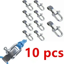 10 шт. серебряный сплав цинка Регулируемая u-образная Скоба Пряжка Открытый Кемпинг Спорт выживания веревка Паракорд Браслет Пряжка аксессуар