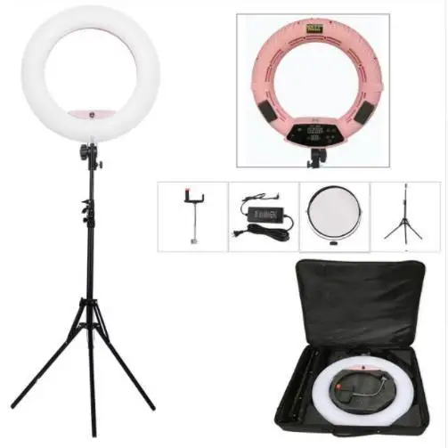 Yidoblo FA-480 BLUETOOTH приложение управление кольцо свет светодиодный камера фотостудия кольцо Лампа Фотография сенсорный экран кольцевая лампа 2800 K-9900 K - Цвет: Серый