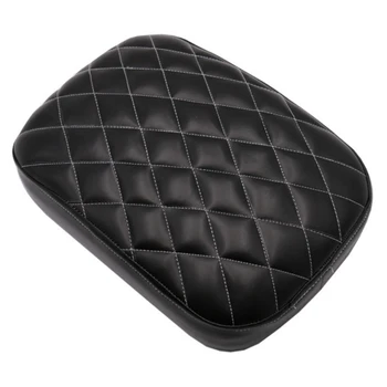 

Motorcycle Parts Black Synthetic Leather Motorcycle Rear Passenger Cushion Pillion Seat Pad Suction Cups For Harley Sportster