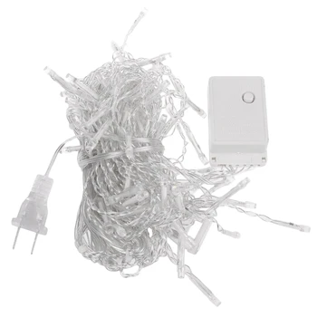 

New Led Ice Strip Light Bedroom Home Outdoor String Curtain Lamp Waterproof Christmas Wedding Party Garland Decor Warm White Us