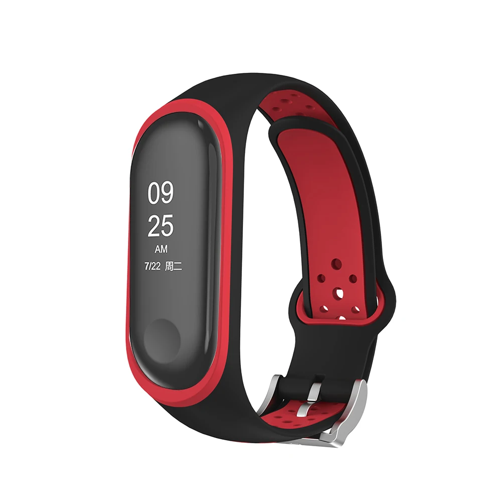 3 Регулируемый mi Band 3 4 ремешок с пряжкой силиконовый Смарт Браслет Ремешок Замена с отверстиями для mi llet Xiao mi 3 4 mi band аксессуары - Цвет: 3
