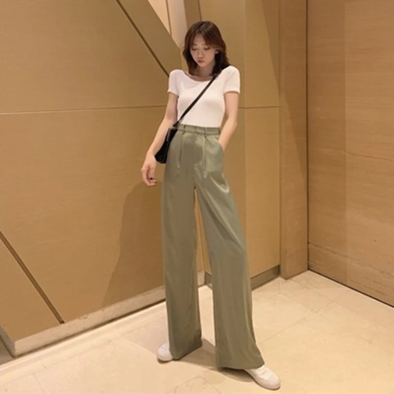 thin wide leg trousers