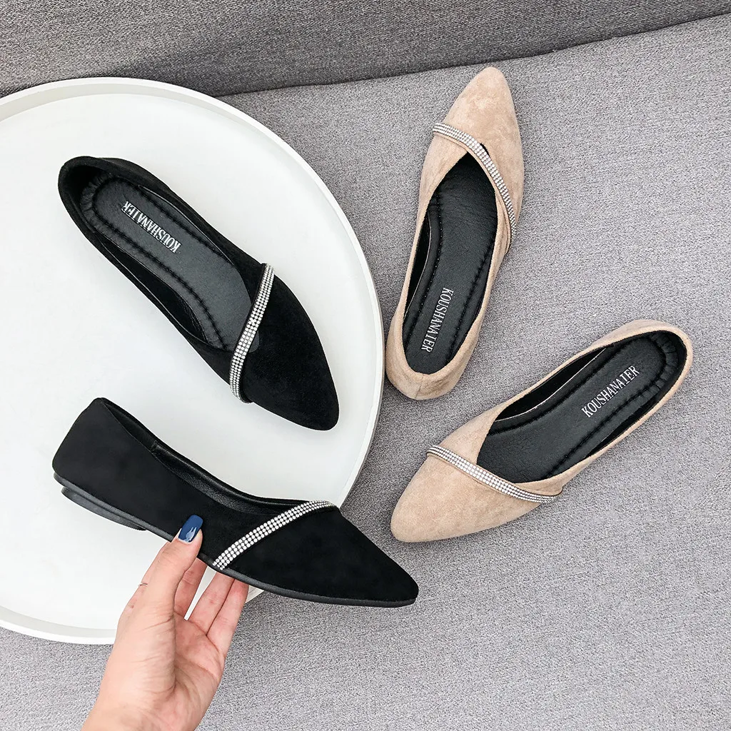 Women Flats Shoes For 2020 New  luxury shoes women designers Slip-On Summer Ladies Shoes ballet flats sapato feminino Discount 1