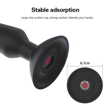 Bluetooth APP Big Anal Vibrator Remote Control Prostate Massage Anal Toy Intelligent Silicone Butt Plug Sex Toys For Men GS0424 5