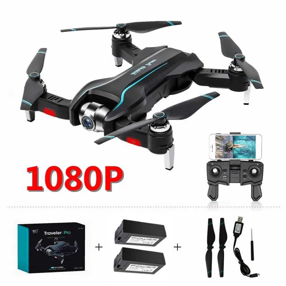 Радиоуправляемый Дрон S17 с камерой 4K 2,4G Wifi FPV траектория полета пальмовое управление производство жеста Фото Видео Следуйте мне RC Квадрокоптер - Цвет: 1080P 2B With Box