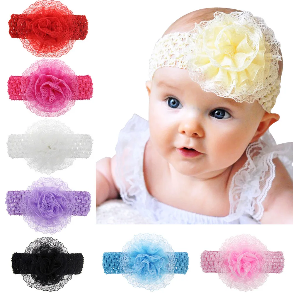 1 Piece MAYA STEPAN New Lace Flower Children Girls Hair Head Band Accessories Baby Newborn Rope Headband Headwear Headwrap | Детская