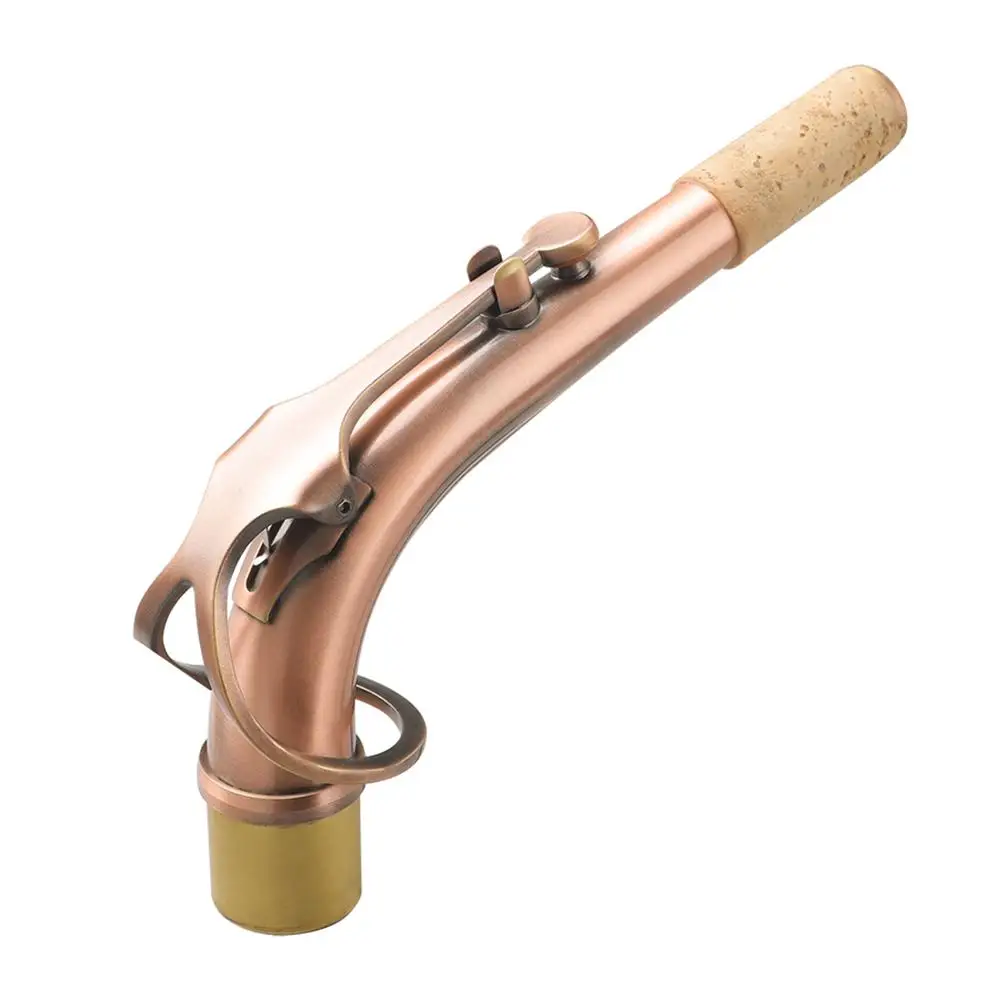 Саксофон инструмент B66 B66 Саксофон альт красный античный изогнутый шейный латунный диаметр рта музыкальный инструмент 24,5 мм саксофон изогнутый шейный - Цвет: Gold