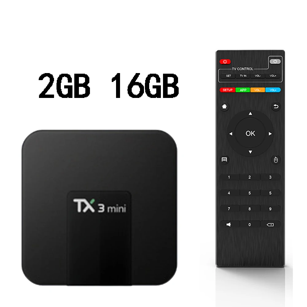 TX3 Мини Android 7,1 Smart tv BOX 2 Гб 16 Гб Amlogic S905W четырехъядерный комплект верхней коробки H.265 4K WiFi медиаплеер TX3mini 1 ГБ 8 ГБ - Цвет: 16GB standard