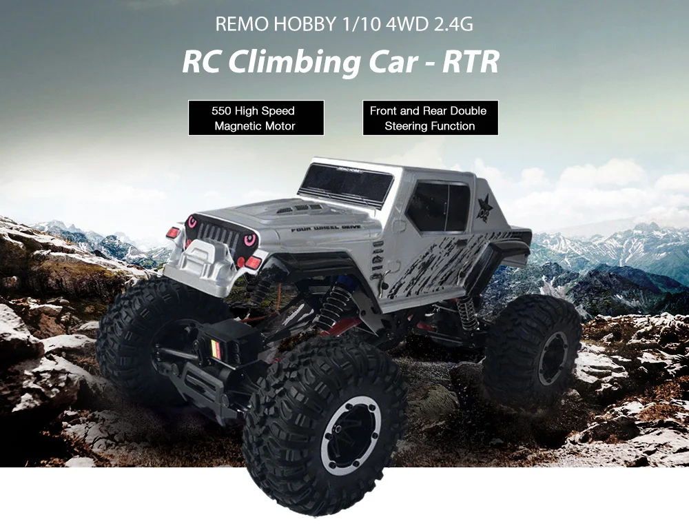 REMO HOBBY 1071SJ 1/10 4WD 2,4G матовая радиоуправляемая антигравитационная машина-RTR передний и задний двойной руль