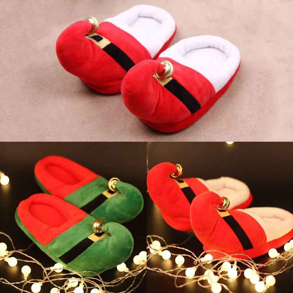 Clearance Cute Home Anti-skid cotton Cotton Slippers Christmas Festival Cute Children Drag Spring Winter warm