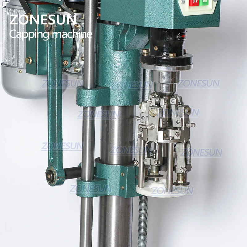 ZONESUN ROPP крышка гофрировочная машина соевый соус вино бутылка для газированной воды Pilfer Proof cap ping машина пищевая упаковочная машина