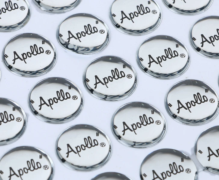 

Permanent 3d dome custom crystal epoxy resin sticker labels ---DH6107