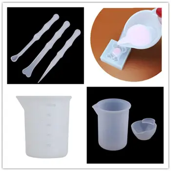 

Reusable Silicone Measuring Cups Epoxy Resin Distribution Tools Casting Jewelry