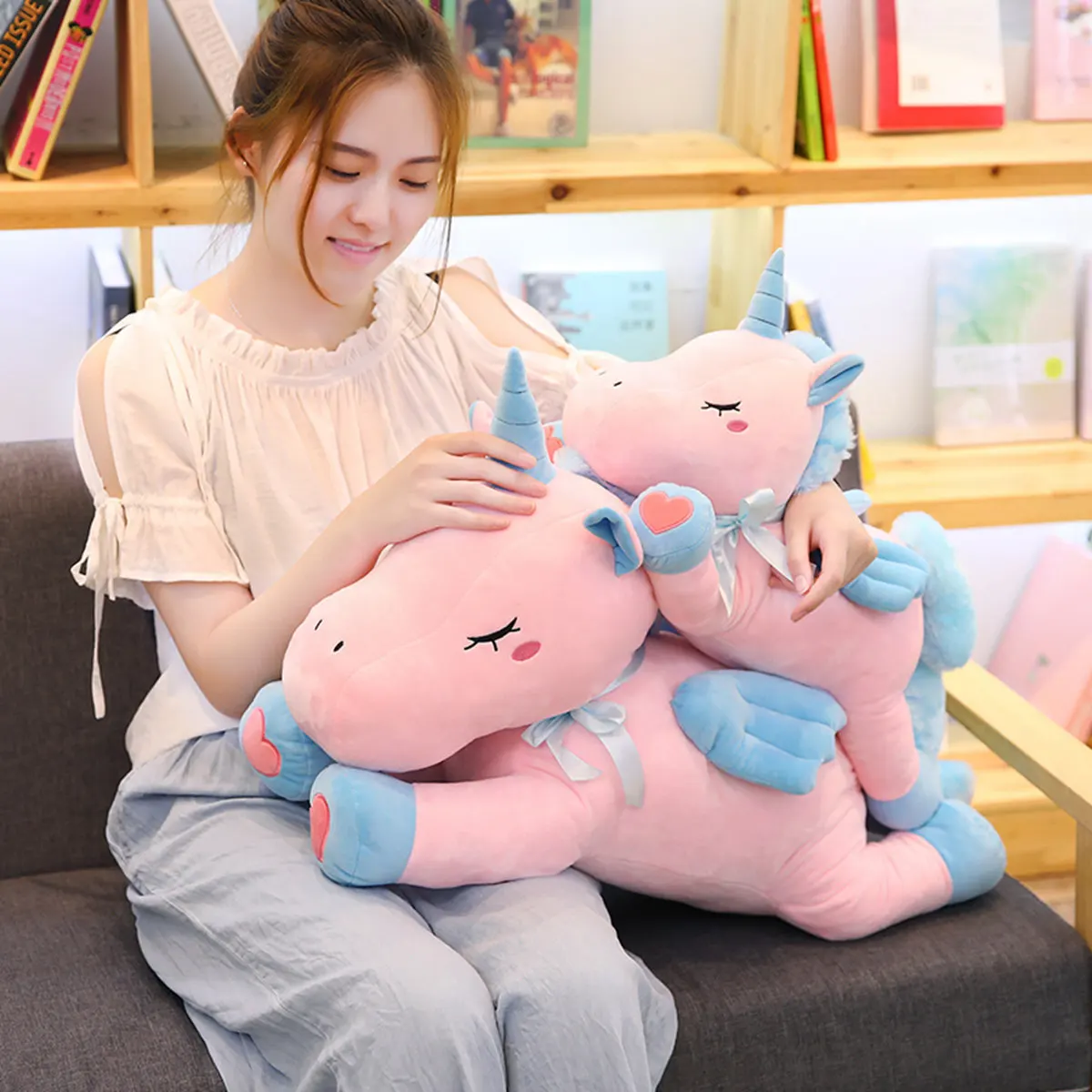 

INS Party Attitude Unicorn Doll Angel Pegasus Exclusive Beast Doll Large Size Plush Toys Crane Machines Doll