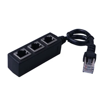 

3 Port Ethernet Switch RJ45 Y Splitter Adapter Cable CAT 5/CAT 6 LAN Gold-plated Core Extension Cord