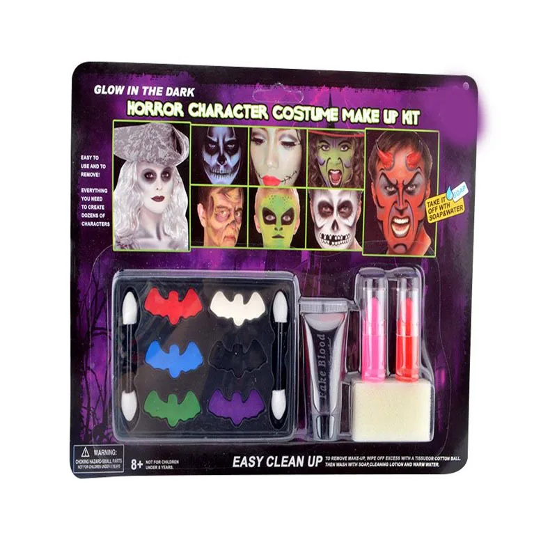 

Children Halloween Makeup Easter Party Facial Coloured Drawing Toy Halloween Face Paint Makeup Toy Sets