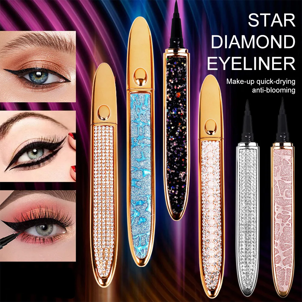 1 PC 2021 Self-adhesive 2 In Magic Lash Liner Glue Pen Non Magnetic No Diamond Bling Glitter Liquid Eyeliner Waterproof | Красота и