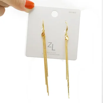 

Punk Girl Fashion Earrings 2020 New Super Fairy Tassel Simple Temperament Net Red Exaggerated Long Earrings Women's Wholesale