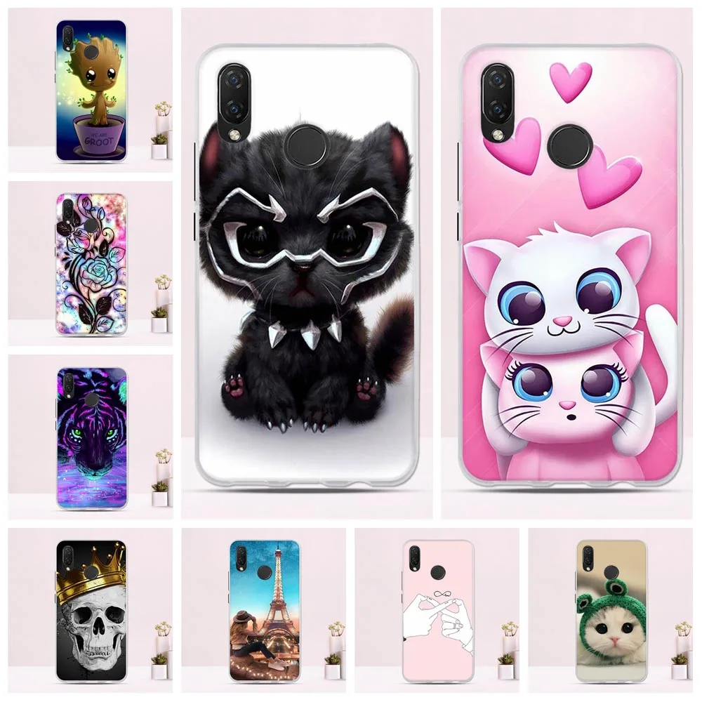 For Huawei Nova 3i Case Cover Silicone housing P Smart+ Back Protective bumper Smart Plus 6.3&quot | Мобильные телефоны и