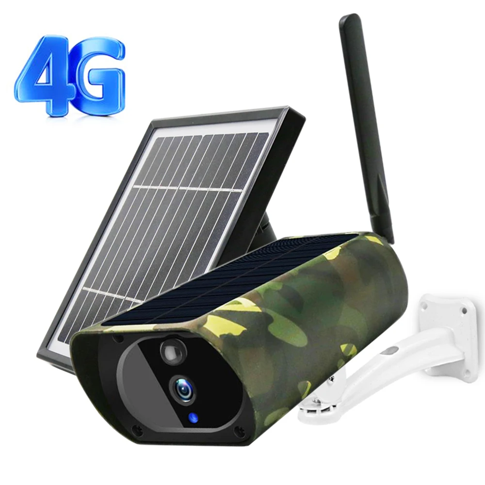 

4G Solar IP Camera Security 1080P HD Outdoor External Solar Power Panel IP67 Metal Surveillance Wireless Camera Battery Powered