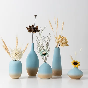 

Modern Minimalist Vase Ceramic Creative Ornaments Dry Flower Small Vase Home Soft Decorations