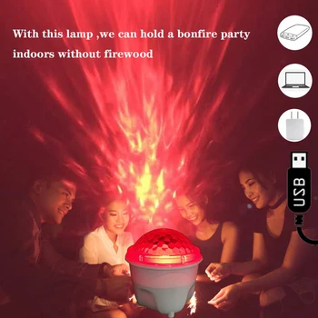 

led two-in-one usb high-definition night light projection light stage laser lamp crystal magic ball lights