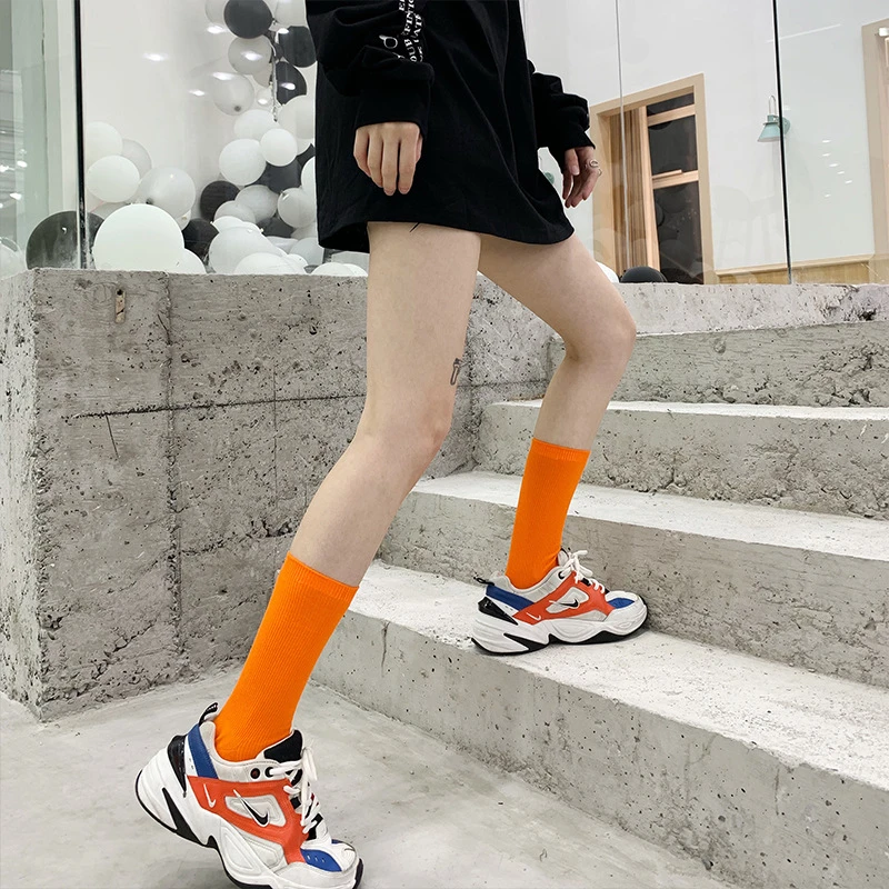 パイル靴下女性の秋と冬のカラフルな潮チューブソックスイン韓国ストリート黒日本のファッション Socks Aliexpress