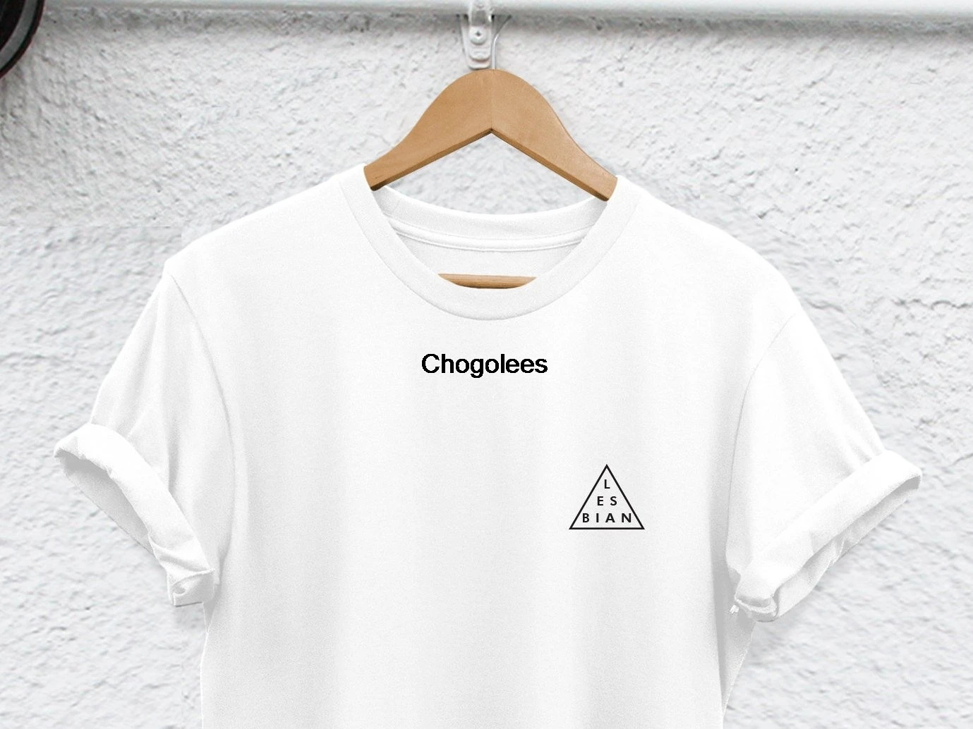 Lesbian Triangle Pocket Shirt T LGBT Womens Sign Love Equality Gay Pride Couple Gift |