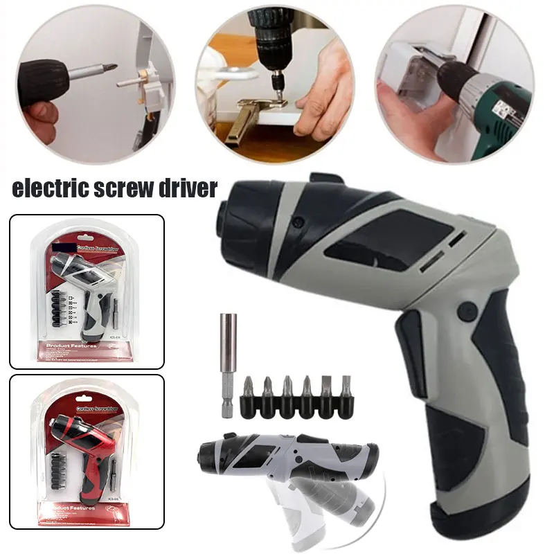 Durable Electric Drill Driver 6V 2 Color ABS 180 Rpm Cutting Grinding Screwdriver Power Tools LED Polishing