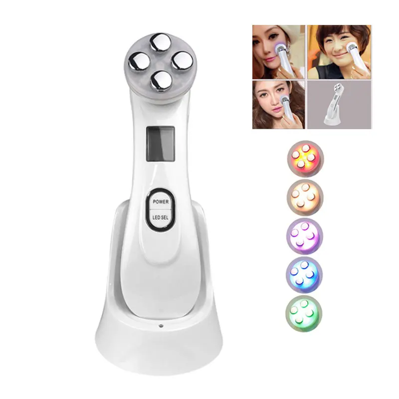 

RF Photon EMS Skin Rejuvenation Device Lifting Face Beauty Pen Radio Frequency LED 5 In 1 Micro Massager Beauty Cleanse Machine