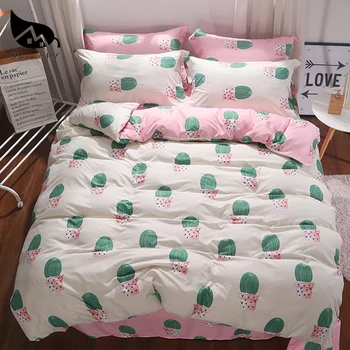 

Dream NS Japan Style Pink Printed Bedding Set Bed Linings Duvet Cover Pillowcase Queen King Twin Size Fruit Home Textiles