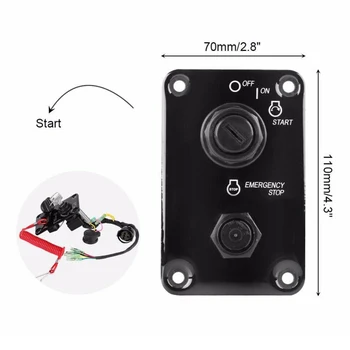 

12V Outboard Single Engine Key Switch Panel Assembly for Yamaha Outboard Yacht 704-82570-12-00 704-82570-11-00 704-82570-08-00