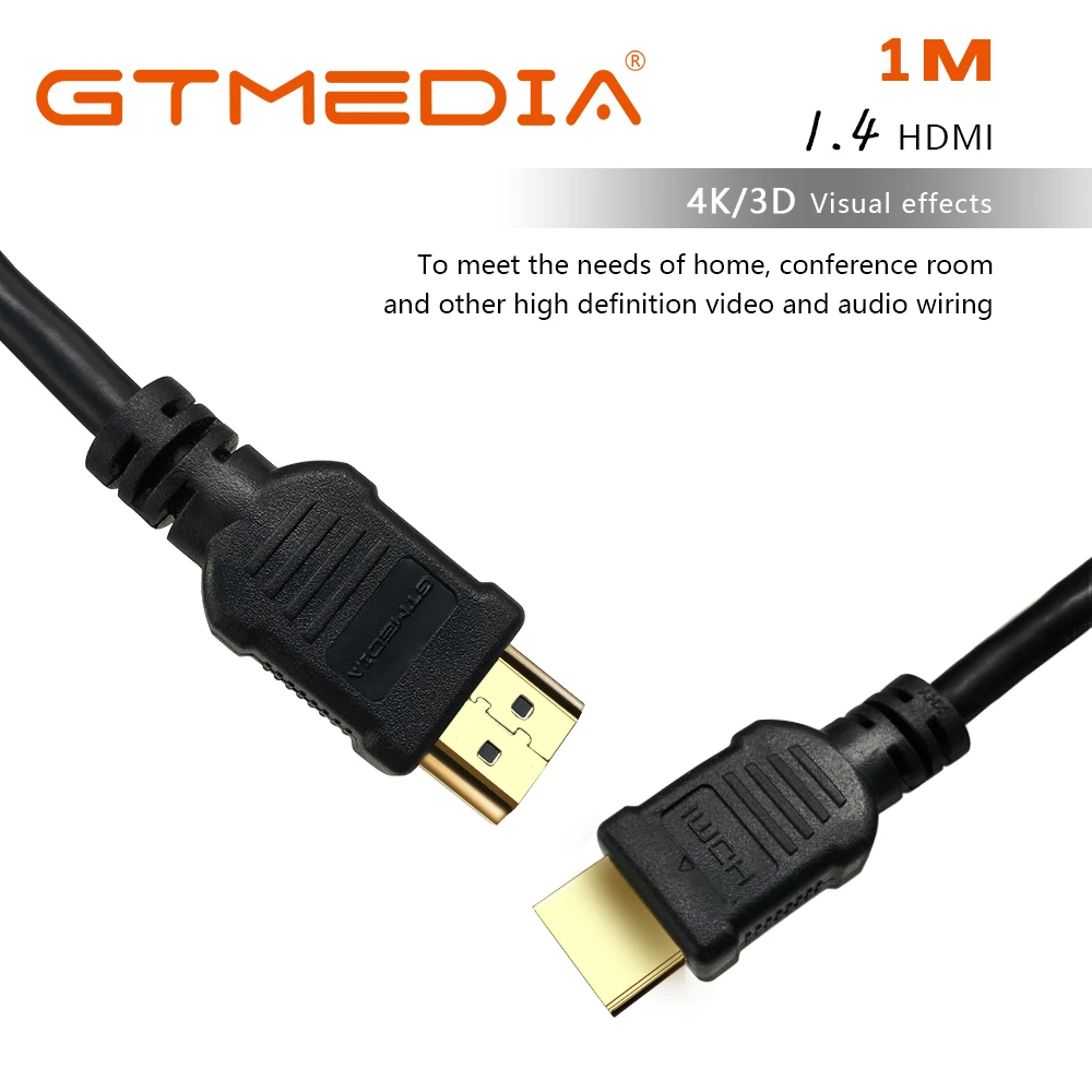 GTMEDIA HDMI к кабель Позолоченные 1 4 версия 3D 1080P D Тип штекер папа-папа дополнительный