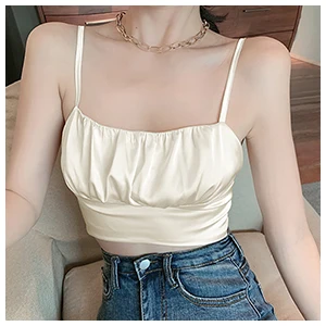 New Black Lace Backless Camisole Satin Silk Summer Tops 2022 Tank Top Women Clothes White Cami Vest Woman Plus Size Haut Femme white camisole