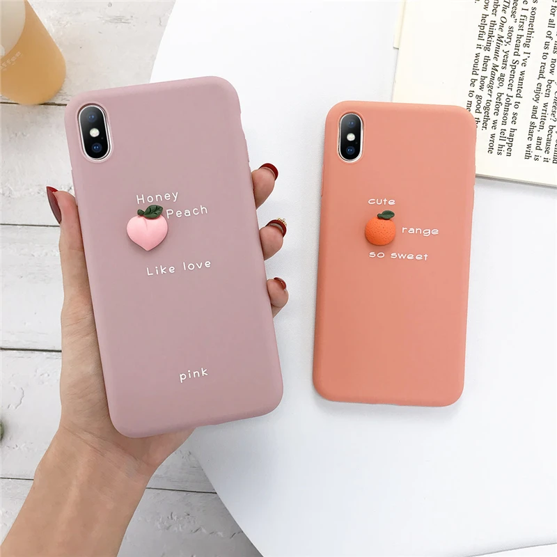 USLION 3D милый оранжевый чехол для телефона s Чехол для iPhone 11 6S Plus 7 8 7Plus X XR XS MAX Забавный мягкий чехол для iPhone 11 6