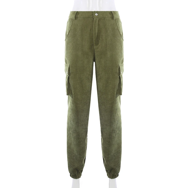Женские брюки-карго Weekeep с карманами в стиле пэчворк, с высокой талией, уличная одежда, брюки-карандаш, Весенняя мода, осенние брюки в стиле хип-хоп