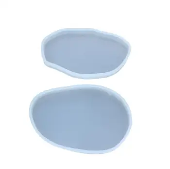 

DIY Crystal Epoxy Mould Silicone Mirror Irregular Ellipse Manual Table Mirror Pendant Coaster Base
