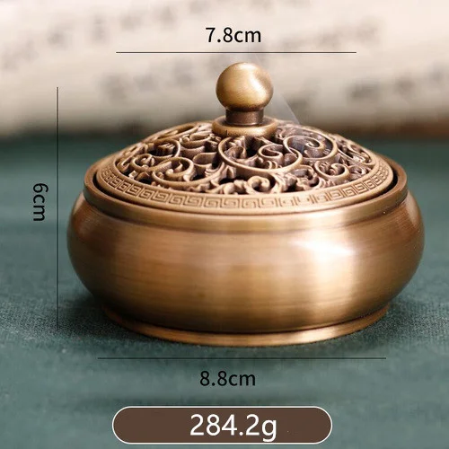 Details about   Brass Incense Burner Hollow With Lid Incense Burner Household Aromatherapy Stove 