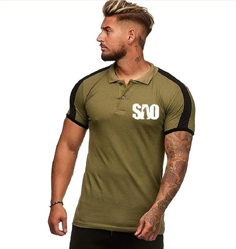 2020Men's Polo рубашка аниме Sword Art Online футболка мужская с коротким рукавом летние