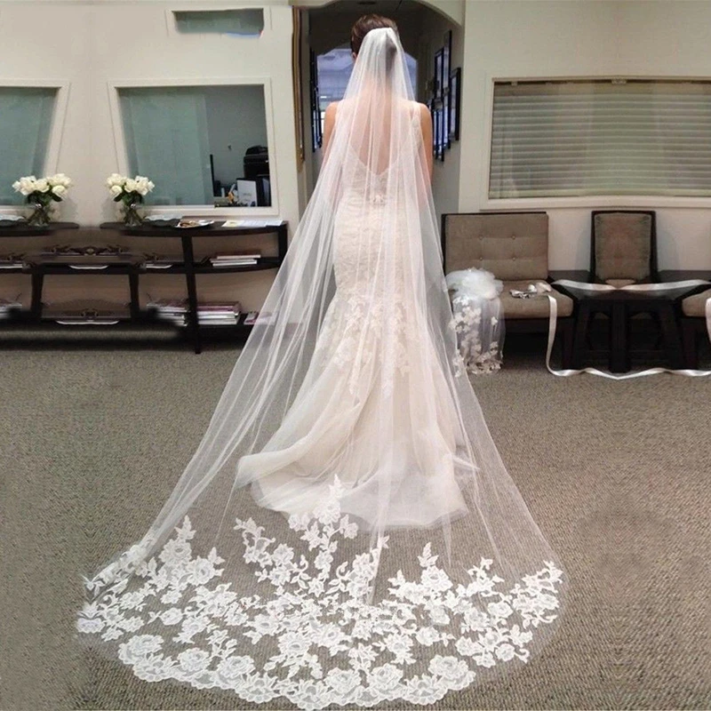 3 M Long Wedding Veil 2020 Cheap White 