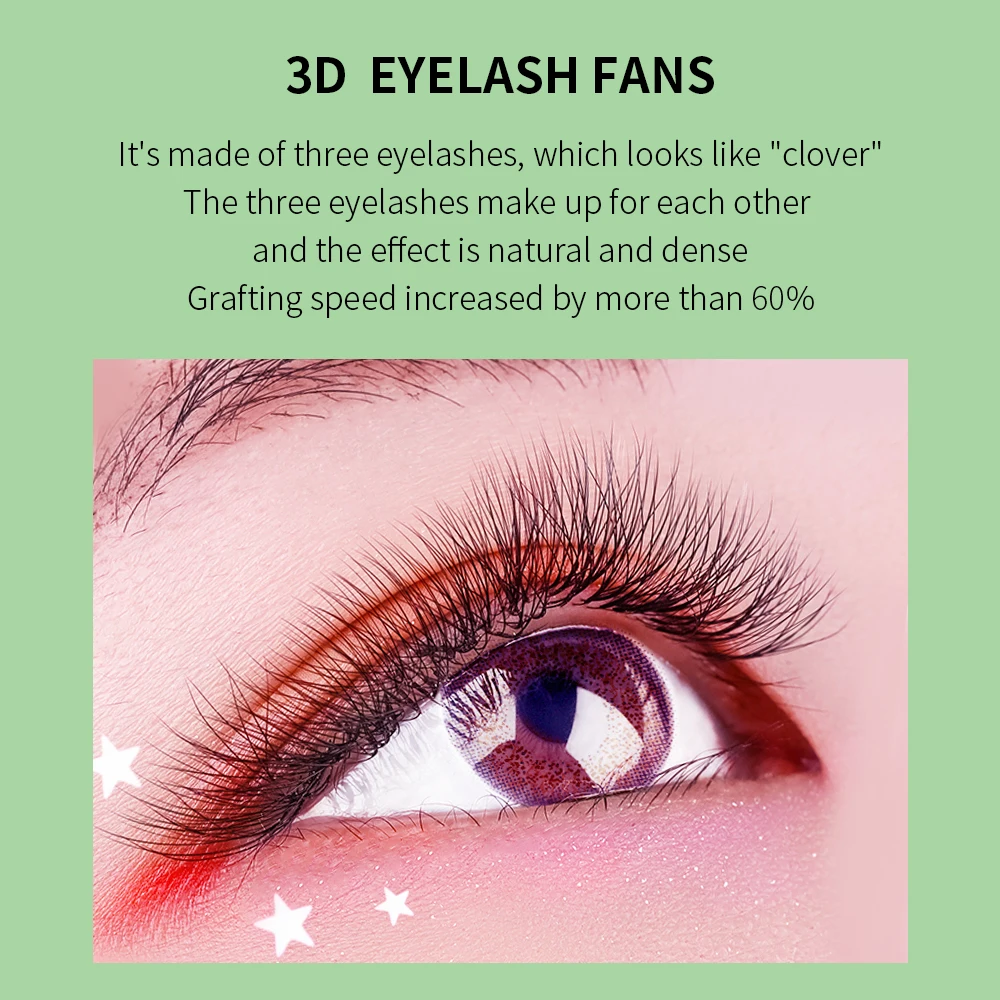 GLAMLASH W Shape Bloom 3D Premade Volume Fans Eyelash Extensions C/D/L/LU/M Natural Soft Light Individual YY Lashes Full Dense — view 4