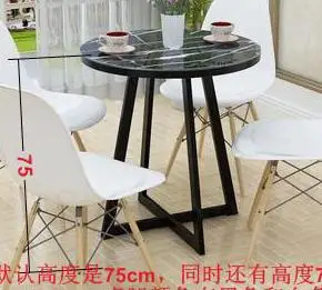 70x75cm 19 Простой повседневный журнальный столик для маленькой квартиры, обеденный стол, стол для переговоров, стол для приема и стулья, Балконный стол - Цвет: 70x75cm 19